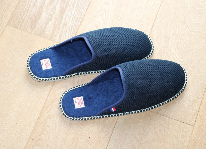 Mules bleu marine Boissière avec semelle antidérapante