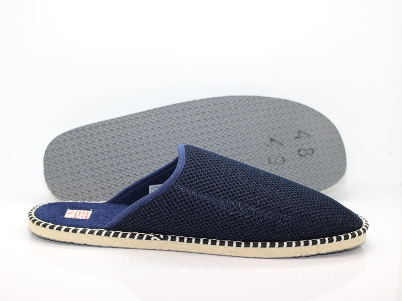 Mules bleu marine Boissière avec semelle antidérapante