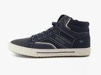 Baskets sneakers montants bleu marine Mustang