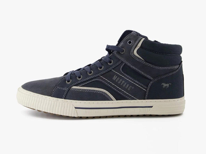 Baskets sneakers montants bleu marine Mustang