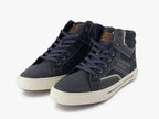 Baskets sneakers montants bleu marine Mustang