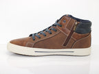 Baskets sneakers montants marron Mustang