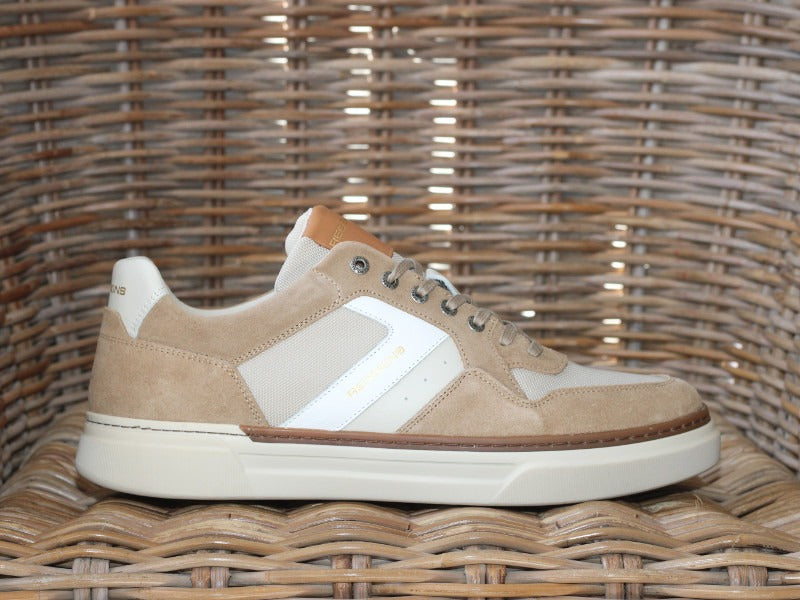 Baskets ville Redskins en cuir beige