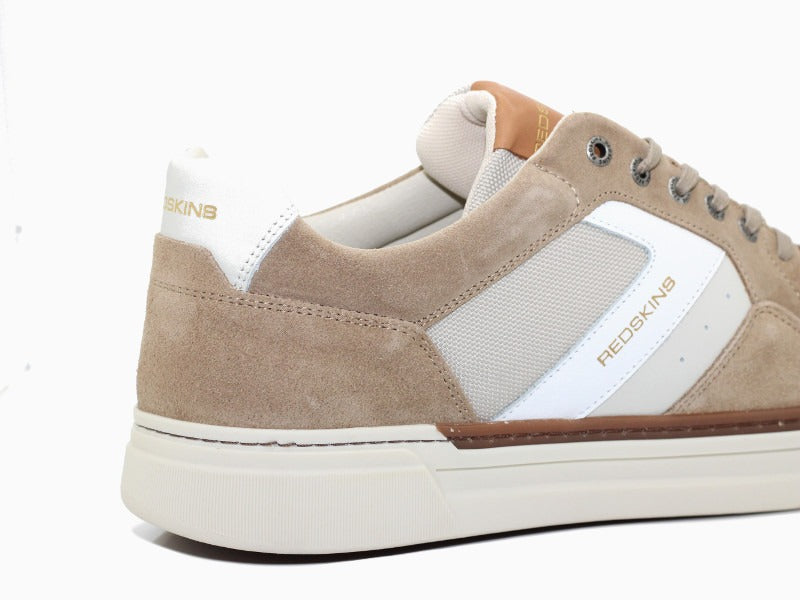 Baskets ville Redskins en cuir beige