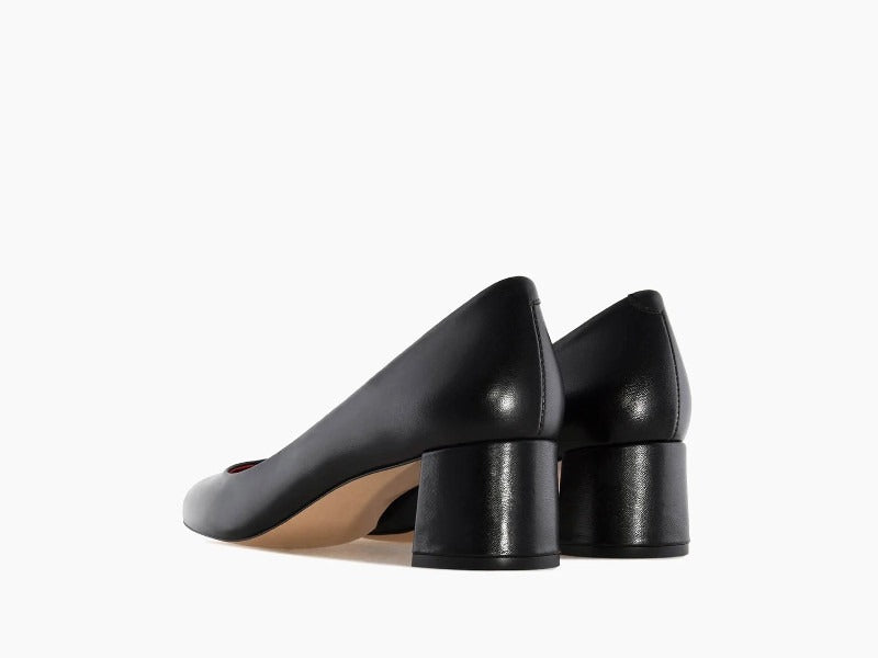 Escarpins en cuir noir Martina