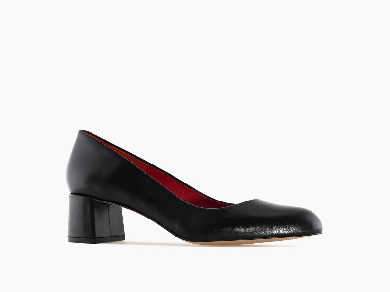 Escarpins en cuir noir Martina