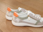Sneakers en cuir beige et dorée Suzy