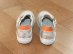 Sneakers en cuir beige et dorée Suzy