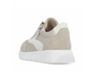 Baskets compensées Remonte en stretch beige et or