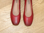 Ballerine Fenja en cuir souple rouge