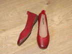 Ballerine Fenja en cuir souple rouge