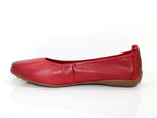Ballerine Fenja en cuir souple rouge