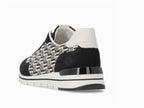 Baskets mode Remonte noir et blanc Grafic