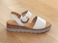 Sandales compensées Gabor en cuir beige Idole