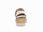 Sandales compensées Gabor en cuir beige Idole