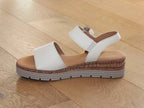 Sandales compensées Gabor en cuir beige Idole