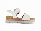 Sandales compensées Gabor en cuir beige Idole