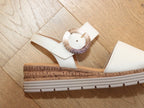 Sandales compensées Gabor en cuir beige Idole