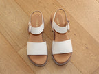 Sandales compensées Gabor en cuir beige Idole