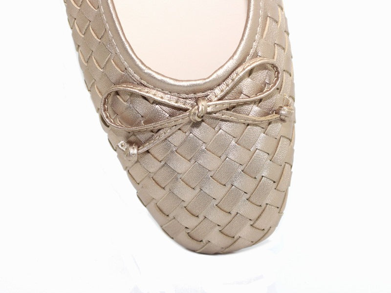 Ballerines tressées Gabor en cuir doré Idyle