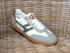 Sneakers moderne Mustang blanc et kaki
