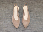 Escarpins bride arrière en cuir nubuck beige Gabor
