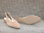 Escarpins bride arrière en cuir nubuck beige Gabor