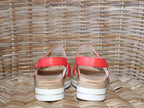 Sandales Remonte en cuir rouge avec brides ajustables