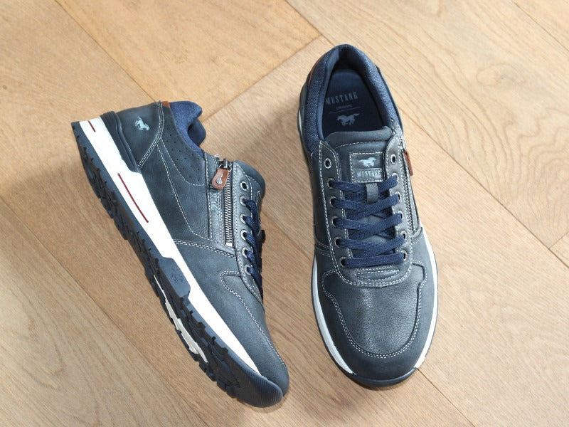 Chaussures basses Mustang style sneaker bleu marine