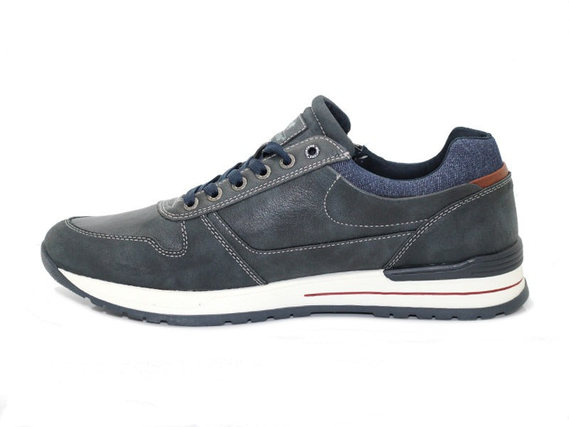Chaussures basses Mustang style sneaker bleu marine