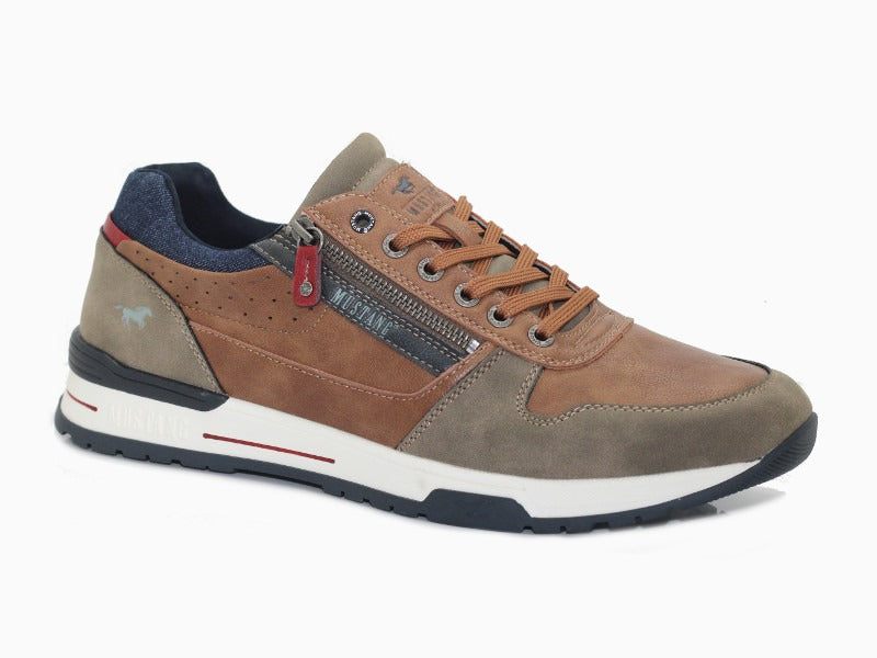 Chaussures basses Mustang style sneaker marron