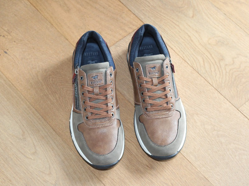 Chaussures basses Mustang style sneaker marron