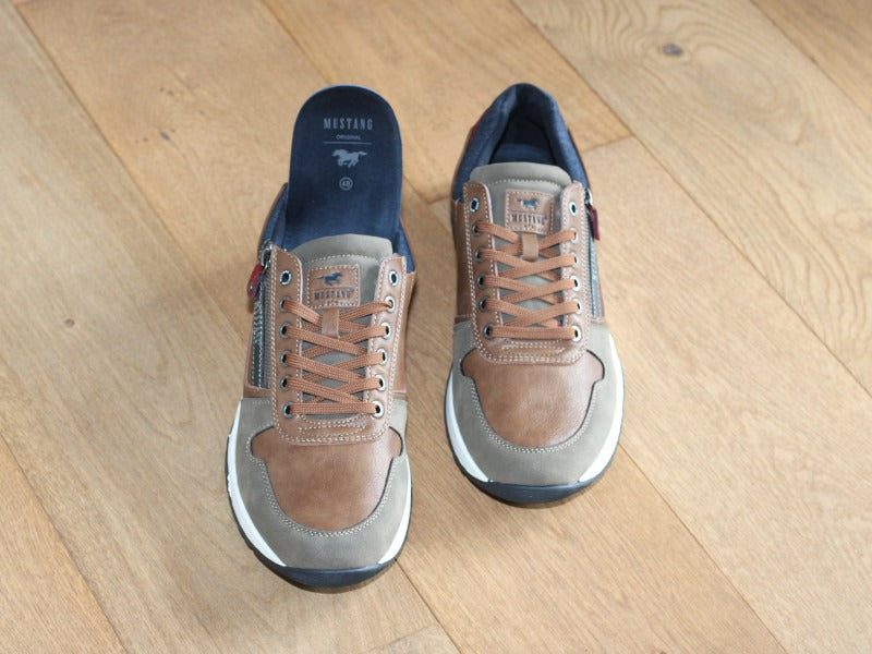 Chaussures basses Mustang style sneaker marron