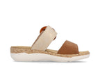 Mules Remonte avec brides camel et doré