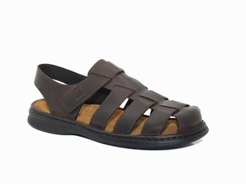 Sandales bout fermé en cuir marron Max