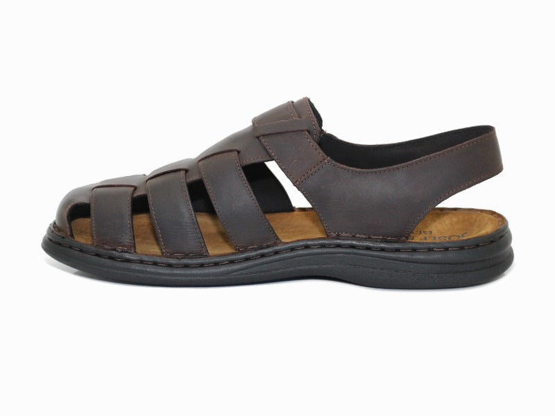 Sandales bout fermé en cuir marron Max