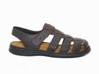 Sandales bout fermé en cuir marron Max