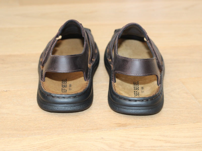Sandales bout fermé en cuir marron Max
