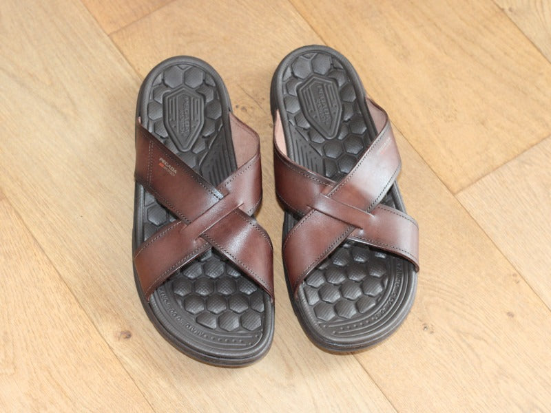 Sandales mule Pegada en cuir marron