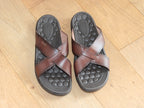 Sandales mule Pegada en cuir marron