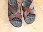 Sandales mule Pegada en cuir marron