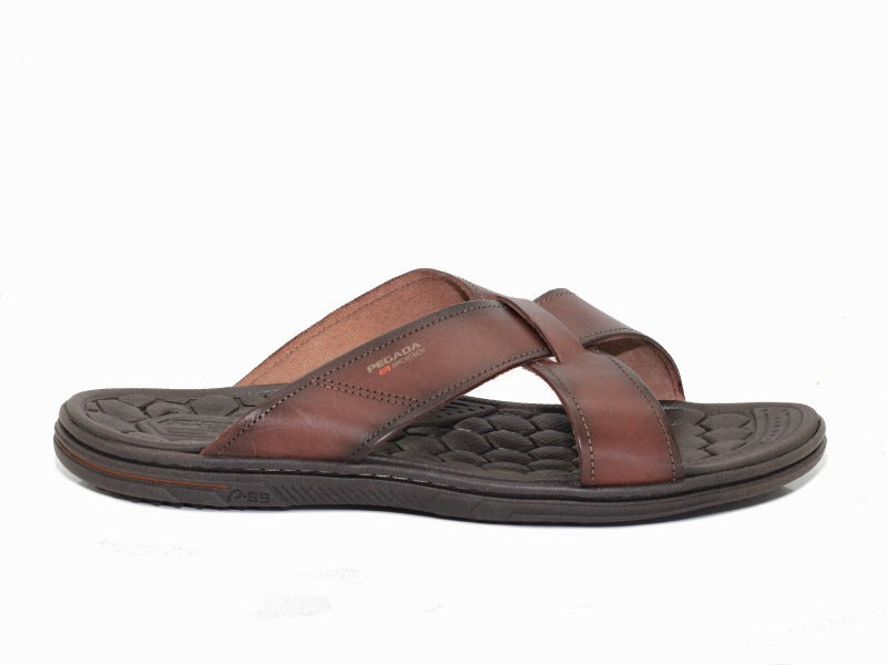 Sandales mule Pegada en cuir marron