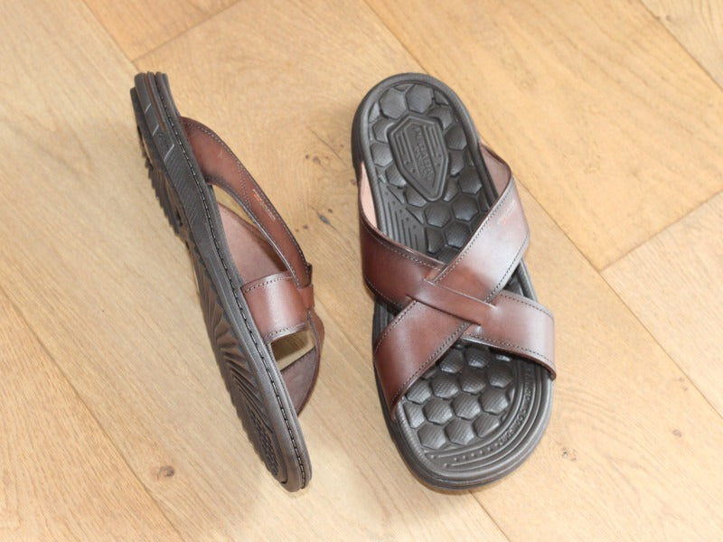 Sandales mule Pegada en cuir marron