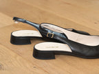 Escarpin en cuir noir Gabor avec bride arrière