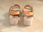 Sandales plateforme Gabor en cuir velours orange