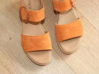 Sandales plateforme Gabor en cuir velours orange