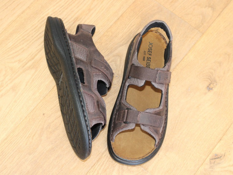 Sandales de randonnée en cuir marron Max