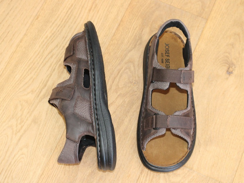 Sandales de randonnée en cuir marron Max