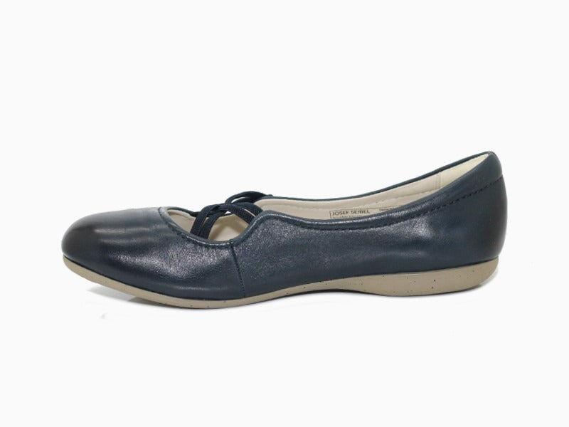 Ballerines en cuir avec brides croisées Fiona