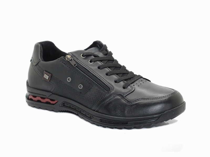 Baskets Pegada en cuir noir avec zip